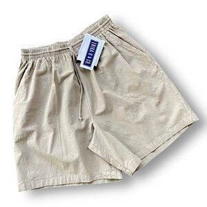 Vintage NWT Drawstring Shorts in Light Beige
